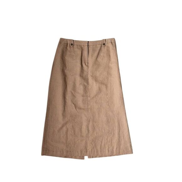 y2k vintage linen maxi skirt